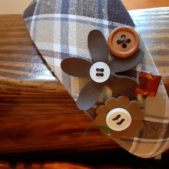 1FREE wP hairbands 2 satin purple&white w bows 2 plaid girl womens NWOT pretty - Picture 6 of 11